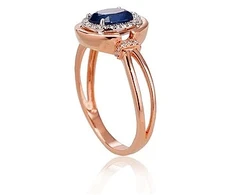 Diamond Sky Jewelry Auksinis žiedas su deimantais ir safyrais „Ferro IX“