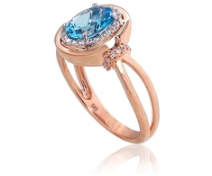 Diamond Sky Jewelry Auksinis žiedas su deimantais ir topazais „Ferro X“