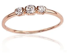 Diamond Sky Jewelry Auksinis žiedas su deimantais „Auksinė Meilė VIII“
