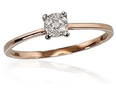 Diamond Sky Jewelry Auksinis žiedas su deimantais „Solitaras VI“