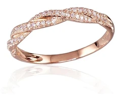 Diamond Sky Jewelry Auksinis žiedas su deimantais „Alpina“