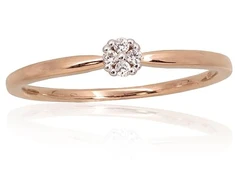 Diamond Sky Jewelry Auksinis žiedas su deimantais „Deimantų Gėlė IX“