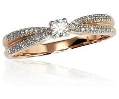 Diamond Sky Jewelry Auksinis žiedas su deimantais „Joanna IX“
