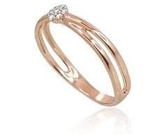 Diamond Sky Jewelry Auksinis žiedas su deimantais „Grakštumas V“