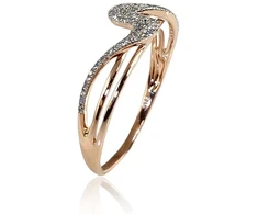 Diamond Sky Jewelry Auksinis žiedas su deimantais „Jūros Banga II“