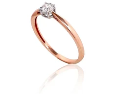 Diamond Sky Jewelry Auksinis žiedas su deimantais „Solitaras IV“