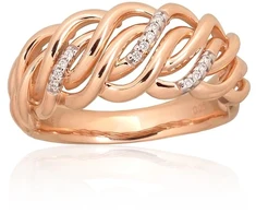 Diamond Sky Jewelry Auksinis žiedas su deimantais „Versailles IV“