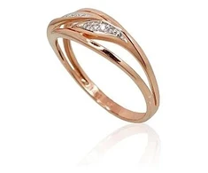 Diamond Sky Jewelry Auksinis žiedas su deimantais „Arianna“