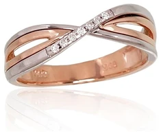 Diamond Sky Jewelry Auksinis žiedas su deimantais „X-Factor“
