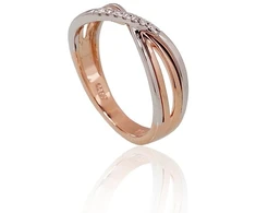 Diamond Sky Jewelry Auksinis žiedas su deimantais „X-Factor“