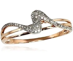 Diamond Sky Jewelry Auksinis žiedas su deimantais „Jūros Banga II“