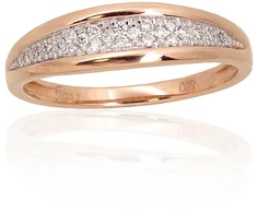 Diamond Sky Jewelry Auksinis žiedas su deimantais „Melisandra V“