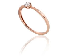Diamond Sky Jewelry Auksinis žiedas su deimantais „Solitaras II“