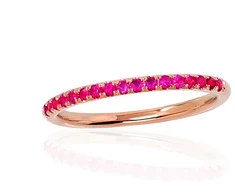 Diamond Sky Jewelry Auksinis žiedas su rubinais „Leticia II“