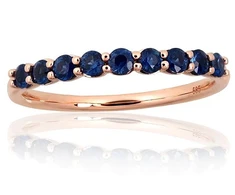 Diamond Sky Jewelry Auksinis žiedas su safyrais „Atėnė IX“