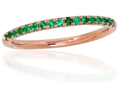 Diamond Sky Jewelry Auksinis žiedas su smaragdais „Leticia“