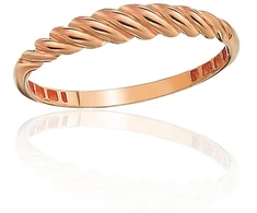 Diamond Sky Jewelry Auksinis žiedas „Vijinga Gija“