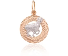 Diamond Sky Jewelry Auksinis zodiako ženklo pakabukas „Avinas VII“