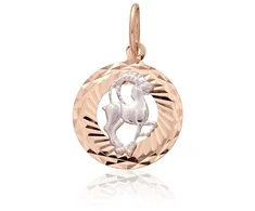 Diamond Sky Jewelry Auksinis zodiako ženklo pakabukas „Ožiaragis IV“