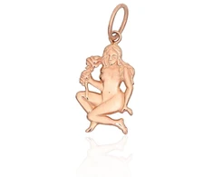 Diamond Sky Jewelry Auksinis zodiako ženklo pakabukas „Mergelė V“
