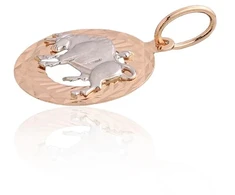 Diamond Sky Jewelry Auksinis zodiako ženklo pakabukas „Jautis V“