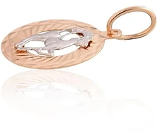 Diamond Sky Jewelry Auksinis zodiako ženklo pakabukas „Ožiaragis IV“