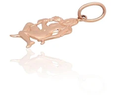 Diamond Sky Jewelry Auksinis zodiako ženklo pakabukas „Mergelė V“