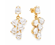 Diamond Sky Jewelry Auskarai „Amber II“ su Preciosa® kristalais