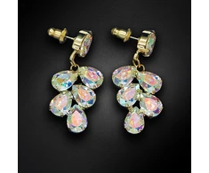 Diamond Sky Jewelry Auskarai „Amber II (Aurora Borealis)“ su Preciosa® kristalais