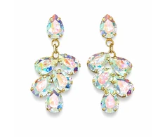 Diamond Sky Jewelry Auskarai „Amber II (Aurora Borealis)“ su Preciosa® kristalais