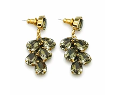 Diamond Sky Jewelry Auskarai „Amber II (Juodas Diamond)“ su Preciosa® kristalais