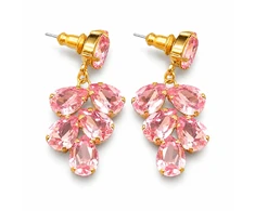 Diamond Sky Jewelry Auskarai „Amber II (Light Rose)“ su Preciosa® kristalais