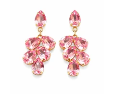 Diamond Sky Jewelry Auskarai „Amber II (Light Rose)“ su Preciosa® kristalais