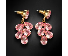 Diamond Sky Jewelry Auskarai „Amber II (Light Rose)“ su Preciosa® kristalais