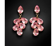 Diamond Sky Jewelry Auskarai „Amber II (Light Rose)“ su Preciosa® kristalais