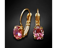 Diamond Sky Jewelry Auskarai „Baroque Mirror II (Fancy Rožinė)“ su Swarovski® kristalais