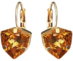 Diamond Sky Jewelry Auskarai „Bermuda Triangle (Light Colorado Topaz)“ su Swarovski® kristalais