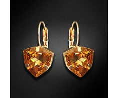 Diamond Sky Jewelry Auskarai „Bermuda Triangle (Light Colorado Topaz)“ su Swarovski® kristalais
