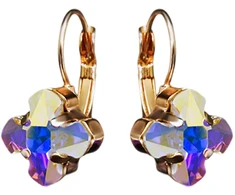 Diamond Sky Jewelry Auskarai „Byzantine Cross (Aurora Borealis)“ su Swarovski® kristalais
