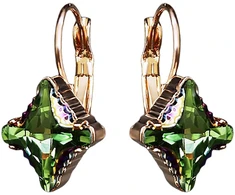 Diamond Sky Jewelry Auskarai „Byzantine Cross (Peridot Scarabaeus Žalias)“ su Swarovski® kristalais