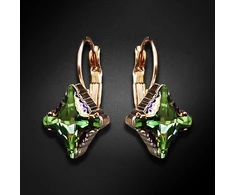 Diamond Sky Jewelry Auskarai „Byzantine Cross (Peridot Scarabaeus Žalias)“ su Swarovski® kristalais