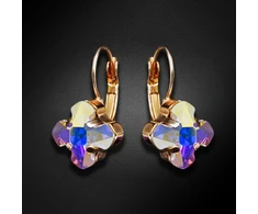 Diamond Sky Jewelry Auskarai „Byzantine Cross (Aurora Borealis)“ su Swarovski® kristalais
