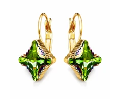 Diamond Sky Jewelry Auskarai „Byzantine Cross (Peridot Scarabaeus Žalias)“ su Swarovski® kristalais