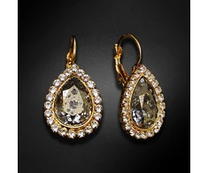 Diamond Sky Jewelry Auskarai „Celestial Drop (Gold Patina)“ su Swarovski® kristalais