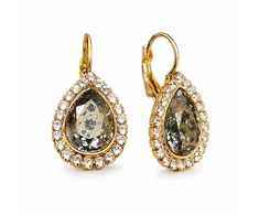 Diamond Sky Jewelry Auskarai „Celestial Drop (Gold Patina)“ su Swarovski® kristalais