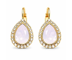 Diamond Sky Jewelry Auskarai „Celestial Drop (Rose Vanduo Opal)“ su Swarovski® kristalais