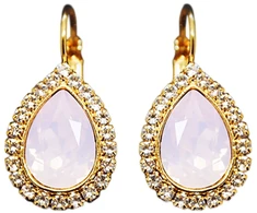 Diamond Sky Jewelry Auskarai „Celestial Drop (Rose Vanduo Opal)“ su Swarovski® kristalais