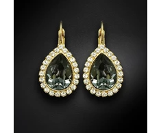 Diamond Sky Jewelry Auskarai „Celestial Drop (Sidabrinis Night)“ su Swarovski® kristalais