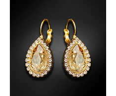 Diamond Sky Jewelry Auskarai „Celestial Drop (Golden Shadow)“ su Swarovski® kristalais