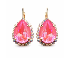 Diamond Sky Jewelry Auskarai „Celestial Drop III (Lotus Rožinė DeLite)“ su Swarovski® kristalais